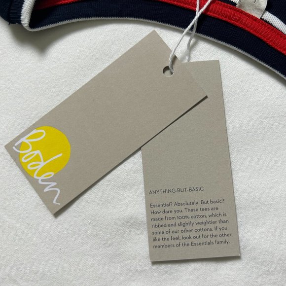 Boden Cotton Tank Top Navy Blue & White Stripe - Picture 5 of 12